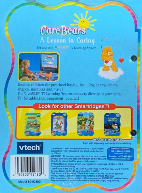 Care Bears - A Lesson In Caring — box-2D-back (US)