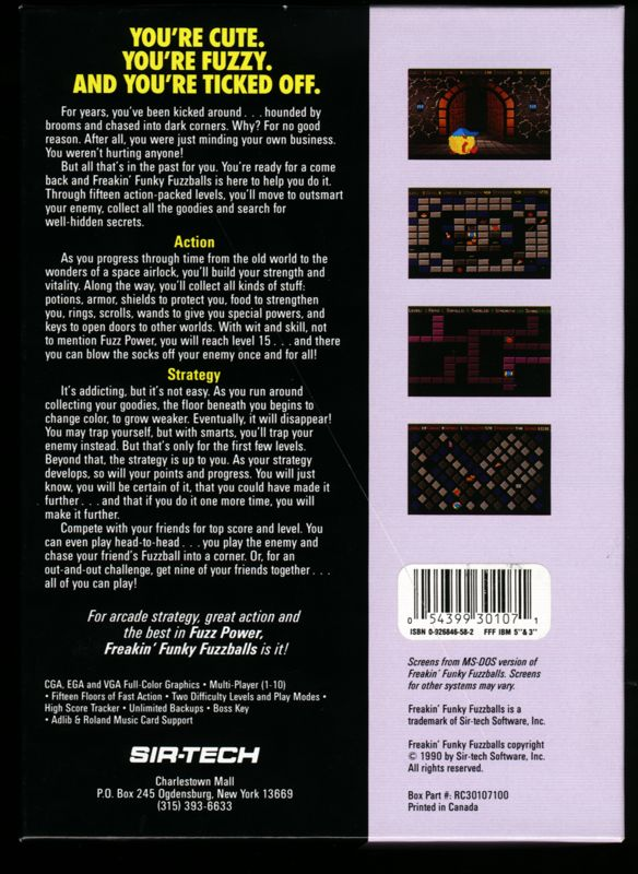 Freakin' Funky Fuzzballs — box-2D-back (US)