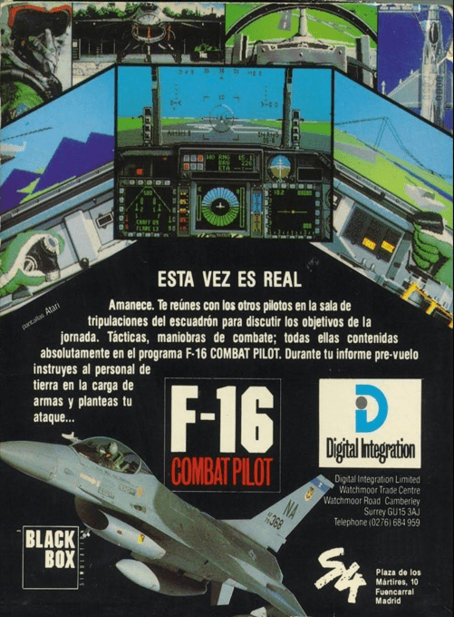 F-16 Combat Pilot — box-2D-back (SP)