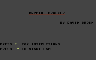 Crypto Cracker — sstitle (WOR)
