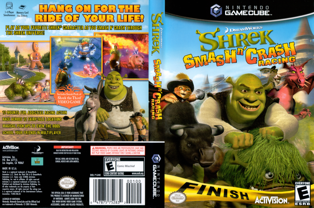 Shrek Smash n' Crash Racing — box-texture (US)