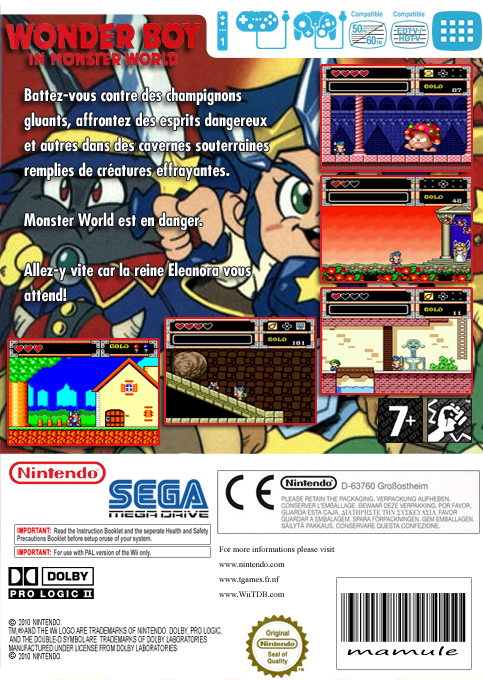 Wonder Boy In Monster World — box-2D-back (FR)