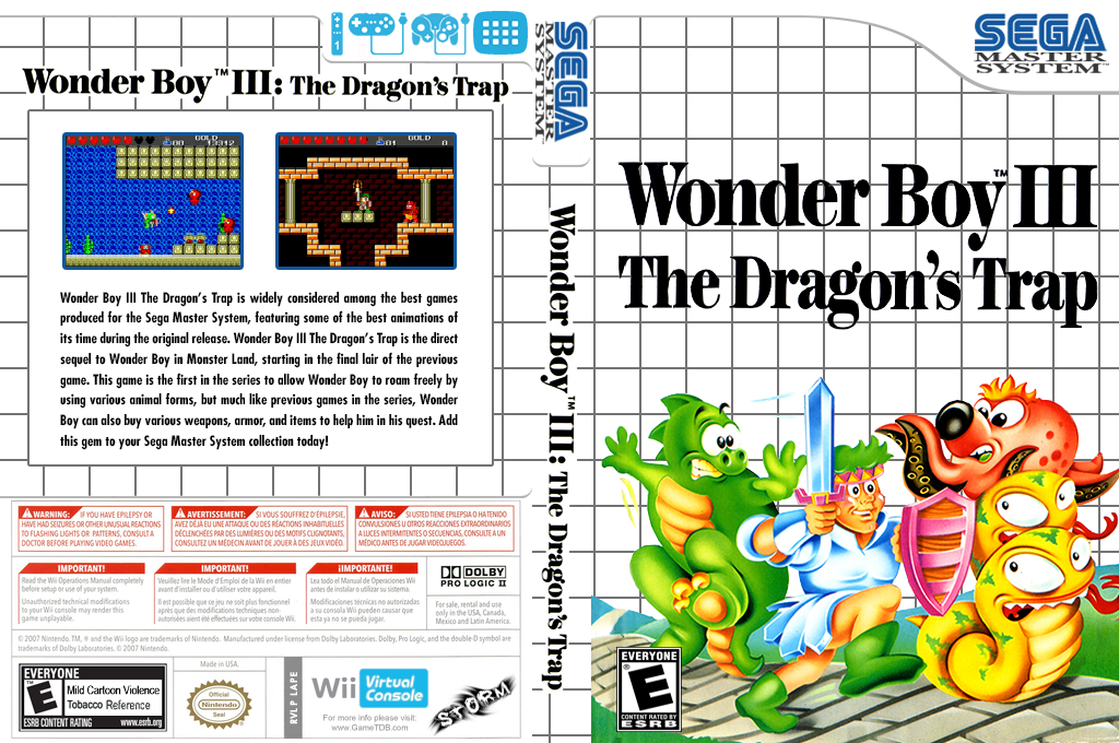 Wonder Boy 3: The Dragon's Trap — box-texture (US)