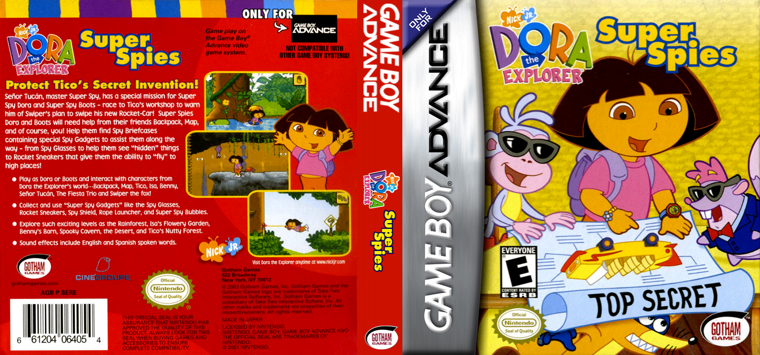 Dora The Explorer - Super Spies — box-texture (US)