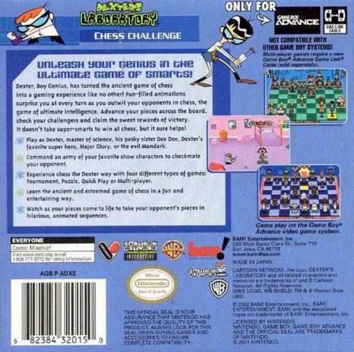 Dexter's Laboratory - Chess Challenge — box-2D-back (US)