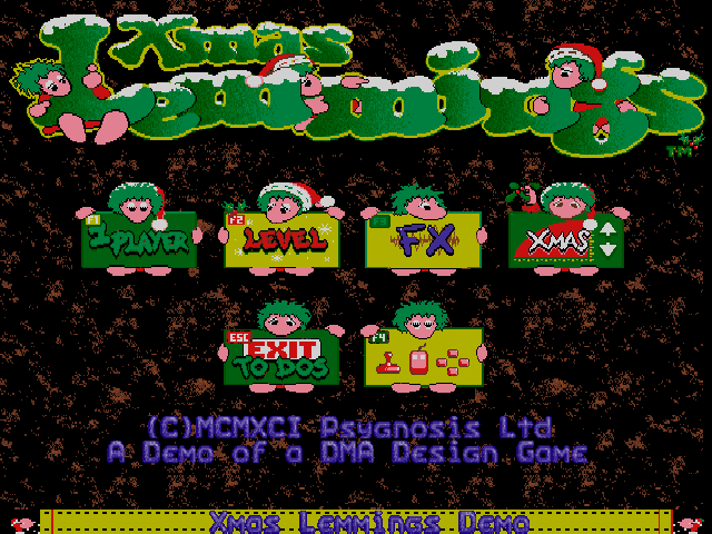 Xmas Lemmings — sstitle (WOR)