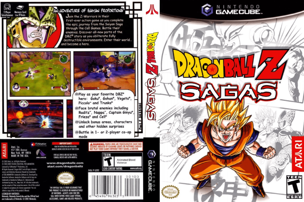 Dragon Ball Z - Sagas — box-texture (US)