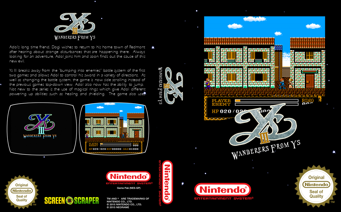 Ys III - Wanderers from Ys — box-texture (SS)