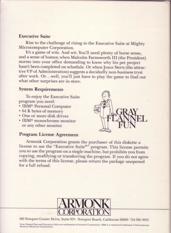 Executive Suite — box-2D-back (US)