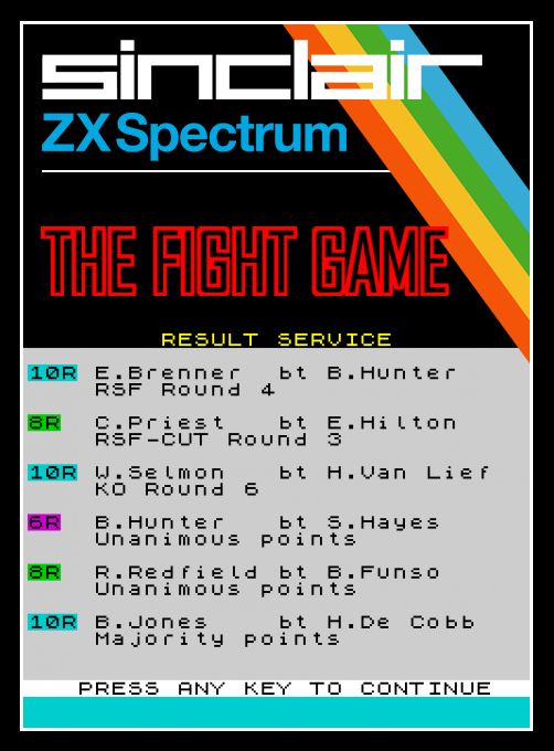 Fight Game, The box art