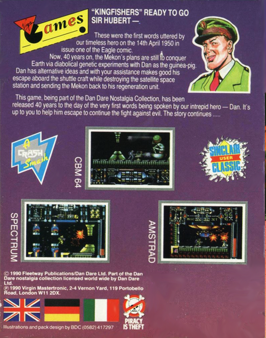 Dan Dare 3 - The Escape — box-2D-back (EU)