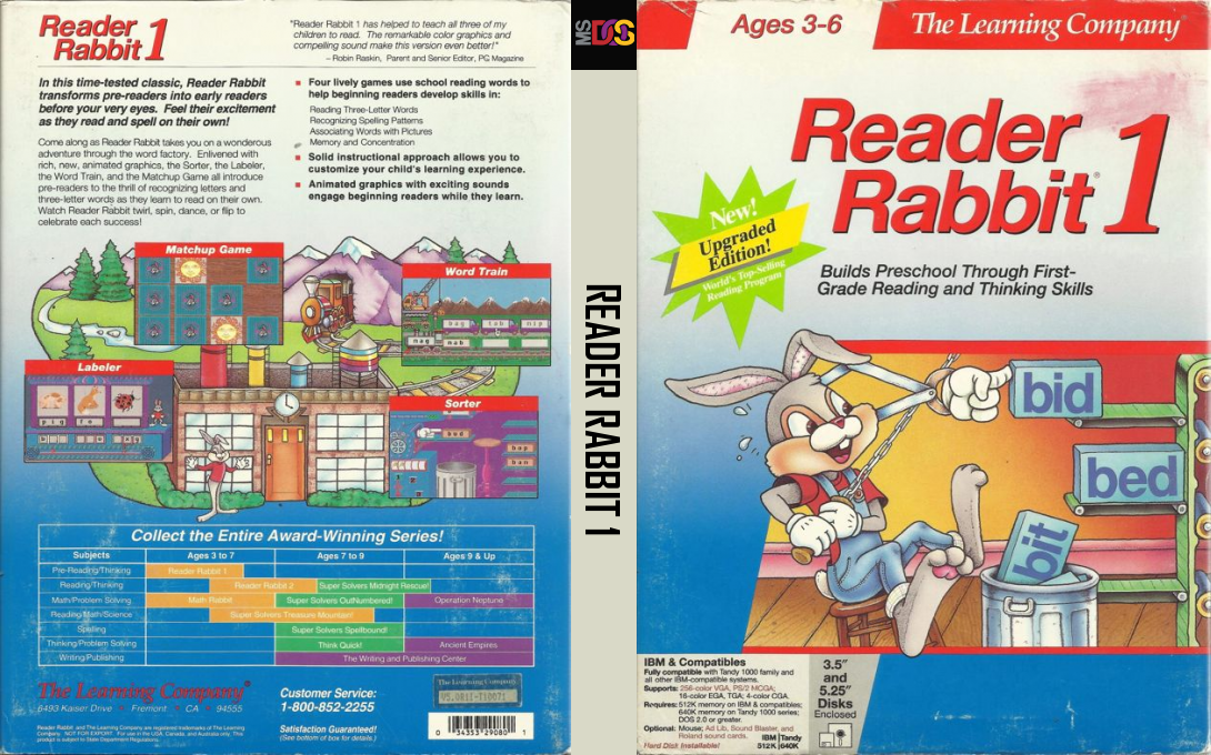 Reader Rabbit 1 — box-texture (US)