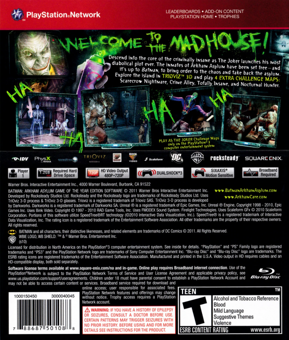 Batman - Arkham Asylum - Game of the Year Edition — box-2D-back (US)