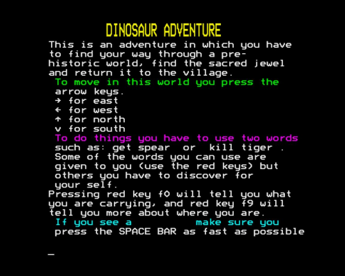 Dinosaur Adventure — sstitle (WOR)