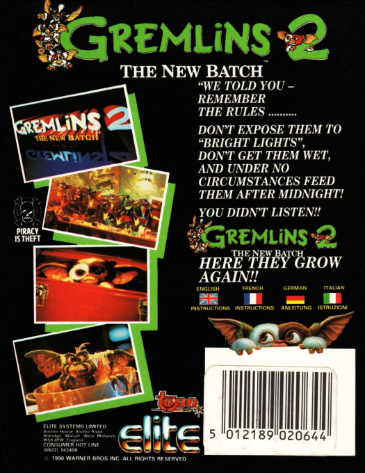 Gremlins 2 - The New Batch — box-2D-back (EU)