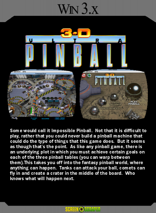 3-D Ultra Pinball — box-2D-back (SS)