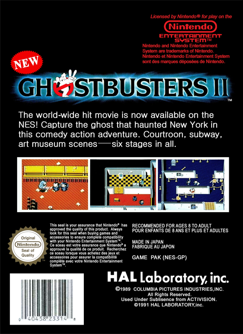 New Ghostbusters II — box-2D-back (EU)