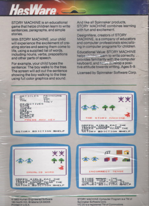 Story Machine — box-2D-back (US)