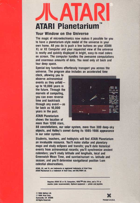 The Atari Planetarium — box-2D-back (US)
