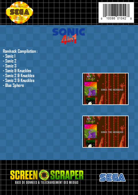 Sonic 4 In 1 — box-2D-back (SS)