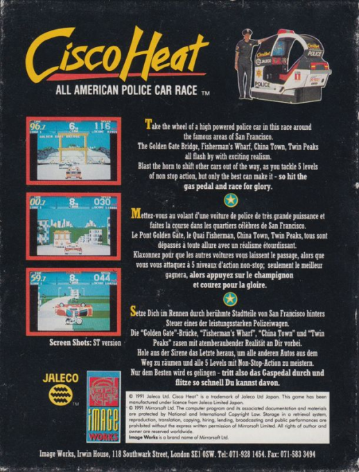 Cisco Heat - All American Police Car Race — box-2D-back (EU)