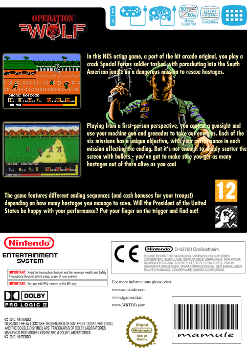 Operation Wolf — box-2D-back (EU)