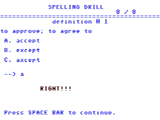 Spelling Drill #006 — ss (WOR)