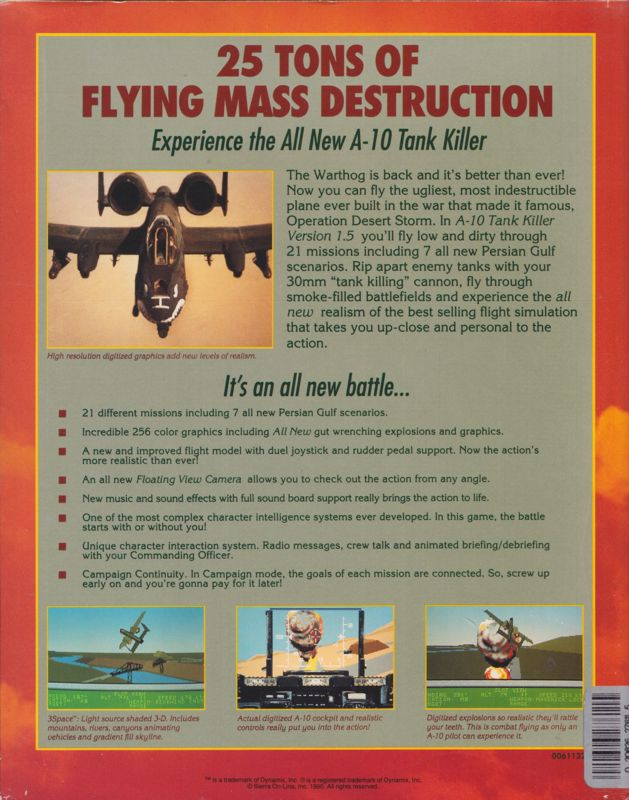 A-10 Tank Killer — box-2D-back (EU)