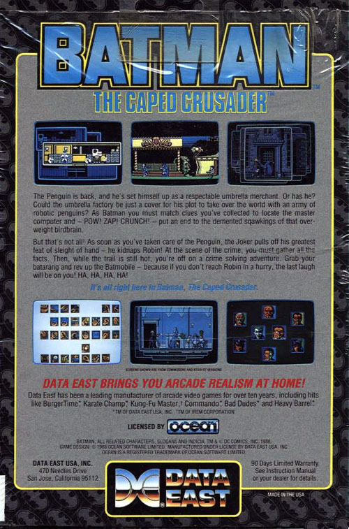 Batman - The Caped Crusader — box-2D-back (US)