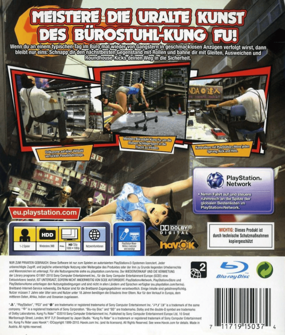 Kung Fu Rider — box-2D-back (DE)
