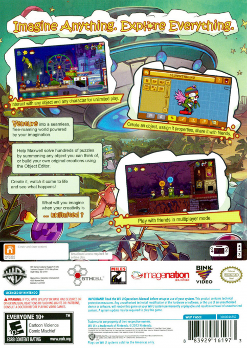 Scribblenauts Unlimited — box-2D-back (US)