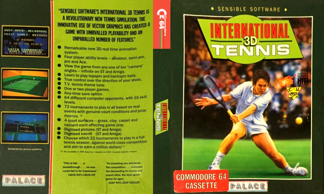 International 3d Tennis — box-texture (EU)