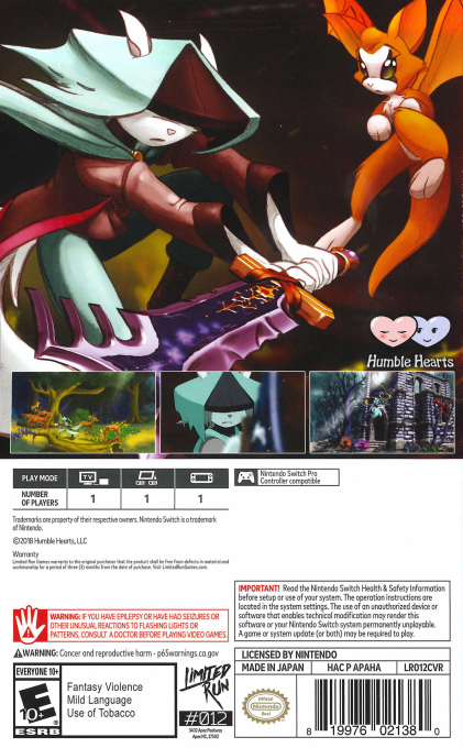 Dust - An Elysian Tail — box-2D-back (US)