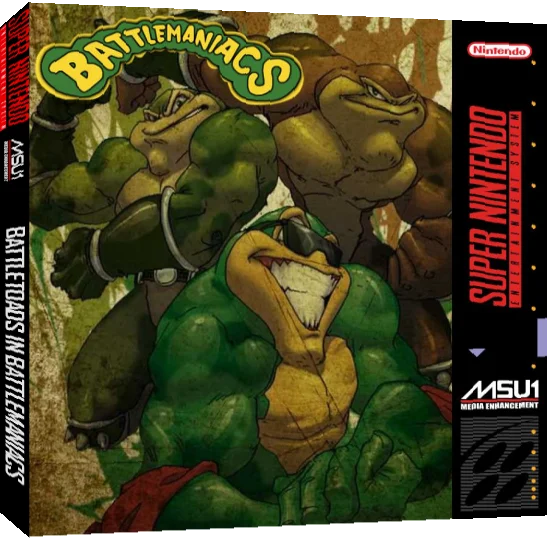 Battletoads in Battlemaniacs — box-3D (US)