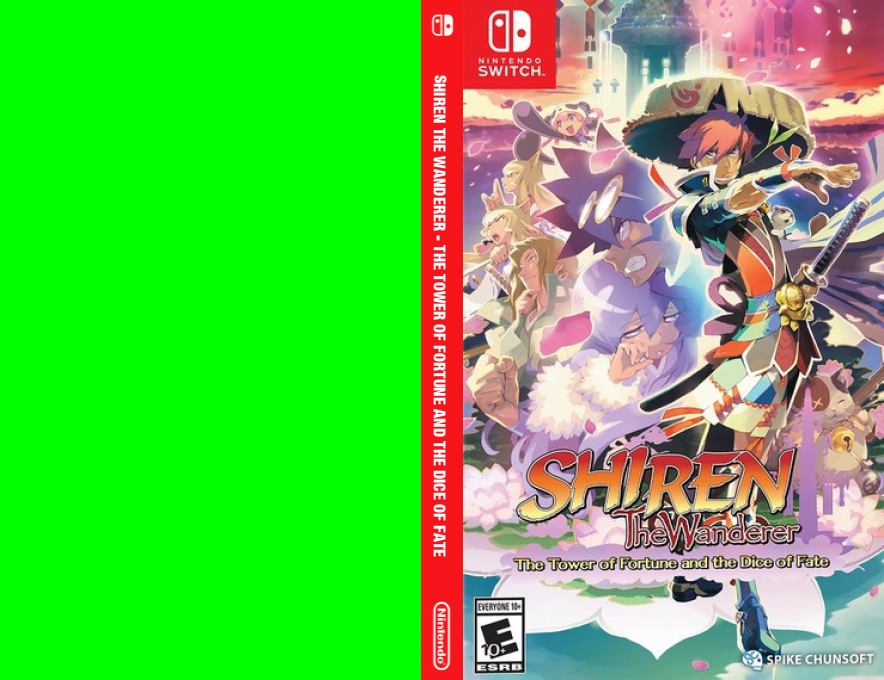 Shiren the Wanderer: The Tower of Fortune and the Dice of Fate — box-texture (US)