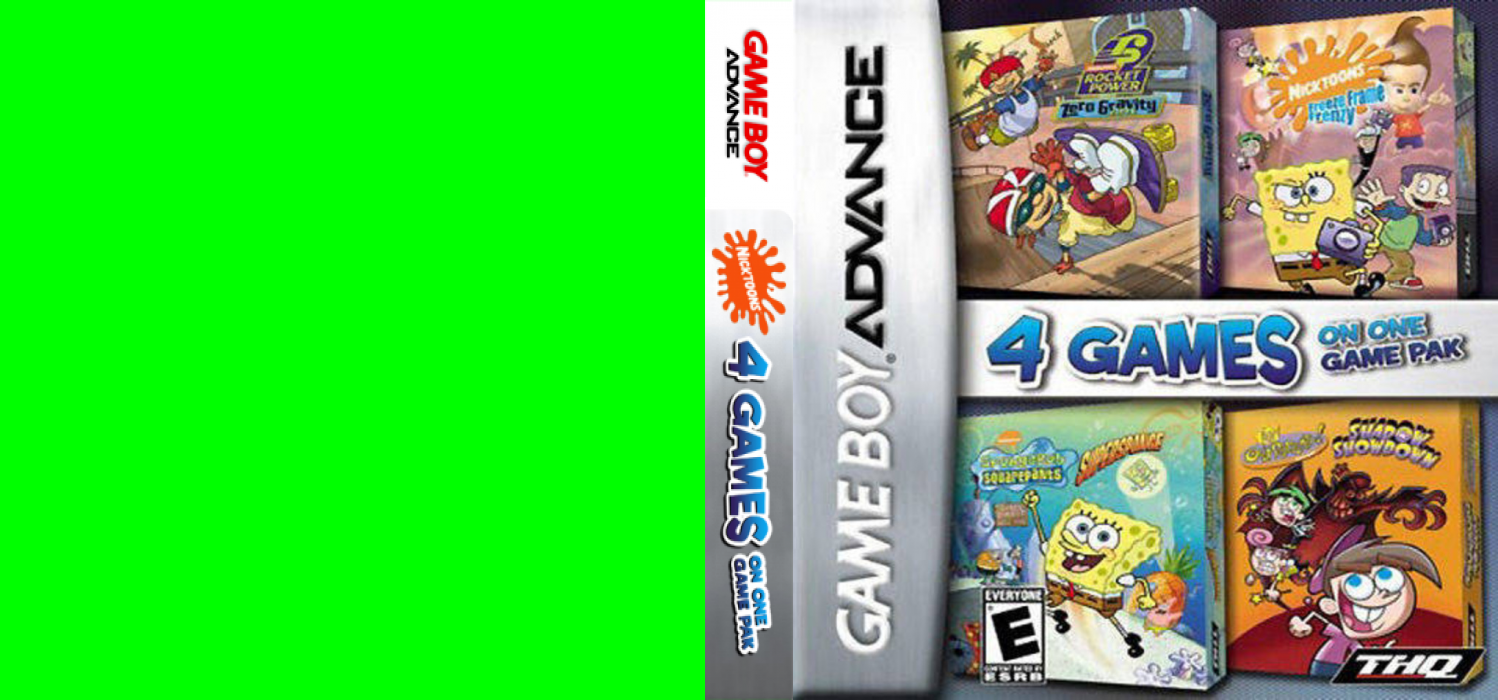 4 Games On One Game Pak - Nicktoons — box-texture (US)