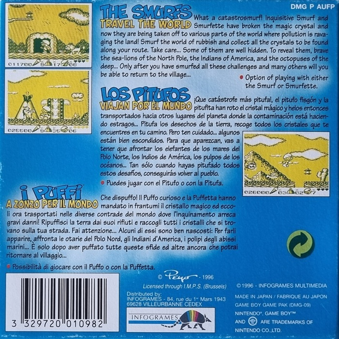 Smurfs Travel The World, The — box-2D-back (EU)
