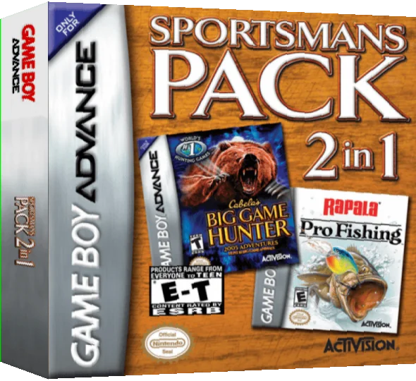 Sportsmans Pack 2 in 1 - Cabela's Big Game Hunter + Rapala Pro Fishing — box-3D (US)
