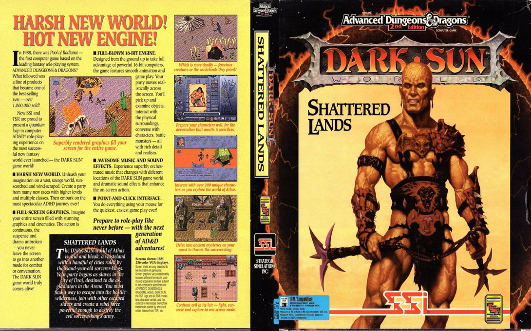 Dark Sun - Shattered Lands — box-texture (US)