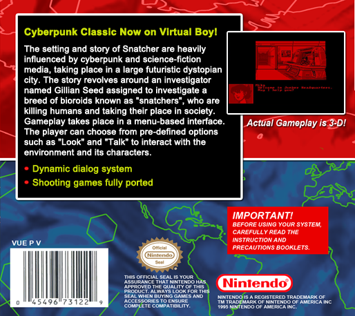 Snatcher — box-2D-back (US)