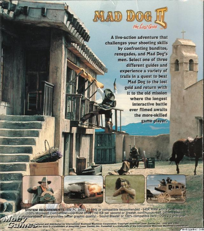 Mad Dog 2 - The Lost Gold — box-2D-back (US)