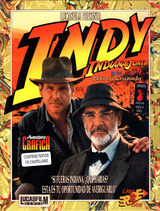 Indiana Jones And The Last Crusade - The Graphic Adventure — box-2D (SP)