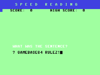 Speed Reading — ss (WOR)