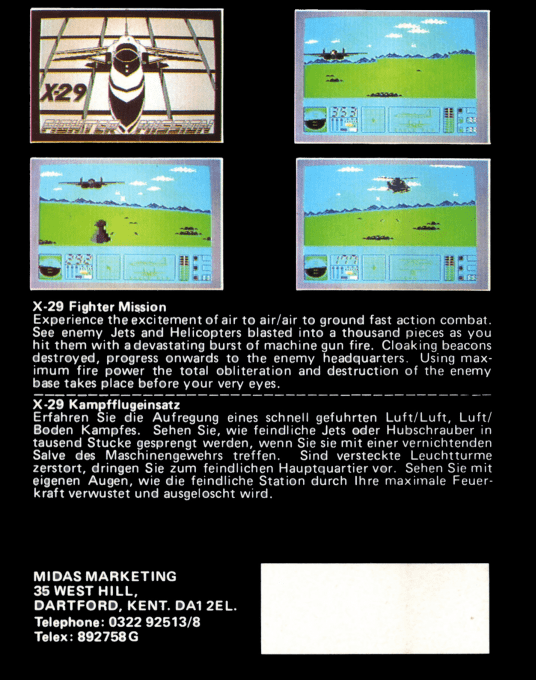 X-29 Fighter Mission — box-2D-back (EU)