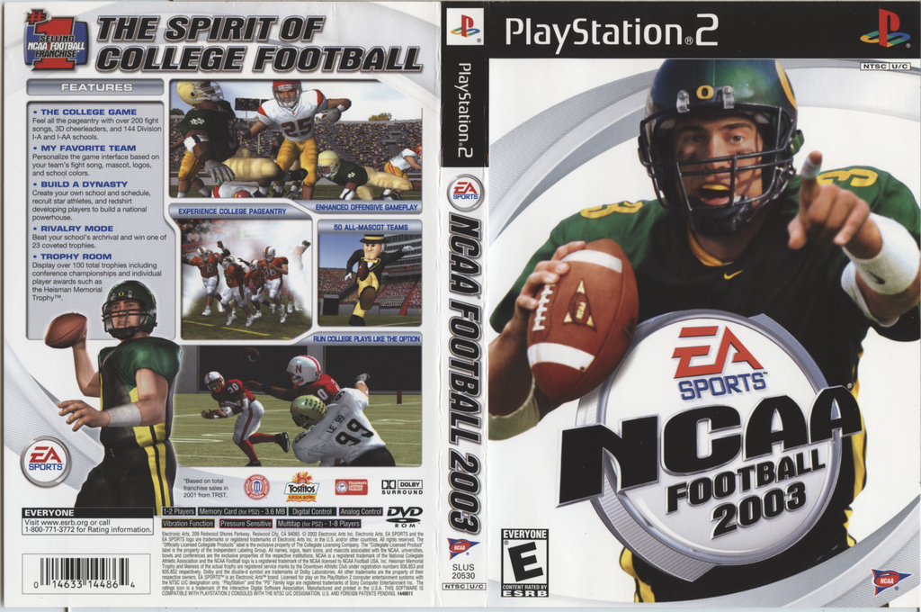 NCAA Football 2003 — box-texture (US)