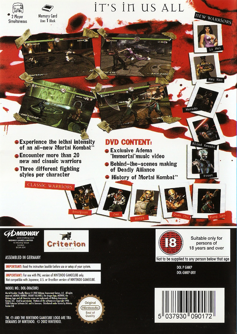 Mortal Kombat - Deadly Alliance — box-2D-back (EU)