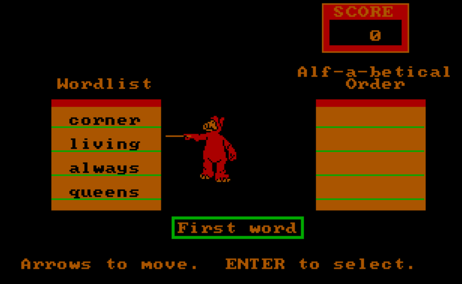 ALF's World of Words — ss (WOR)