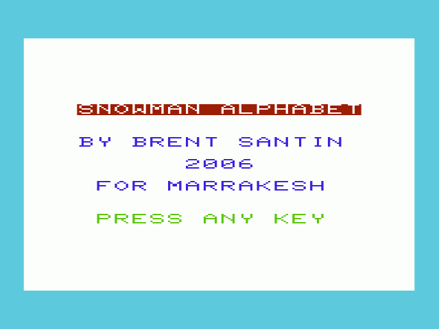 Snowman Alphabet — sstitle (WOR)