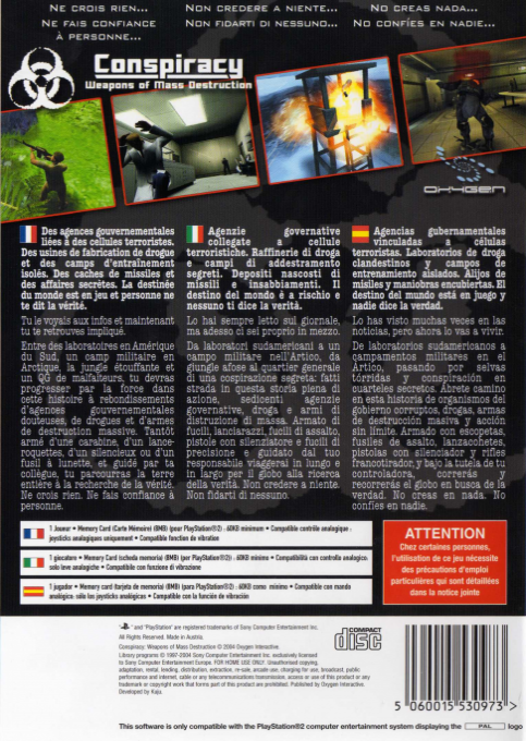 Conspiracy - Weapons of Mass Destruction — box-2D-back (EU)