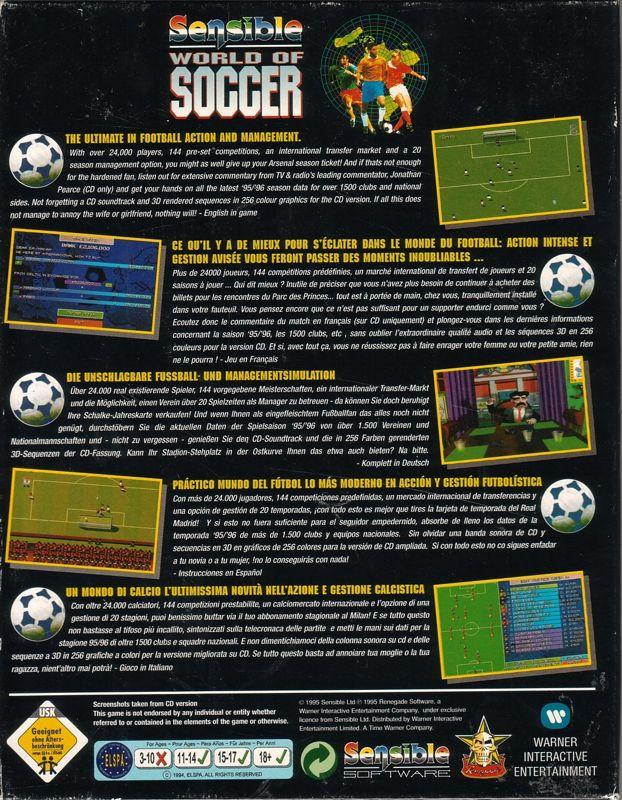 Sensible World Of Soccer - European Championship Edition — box-2D-back (EU)